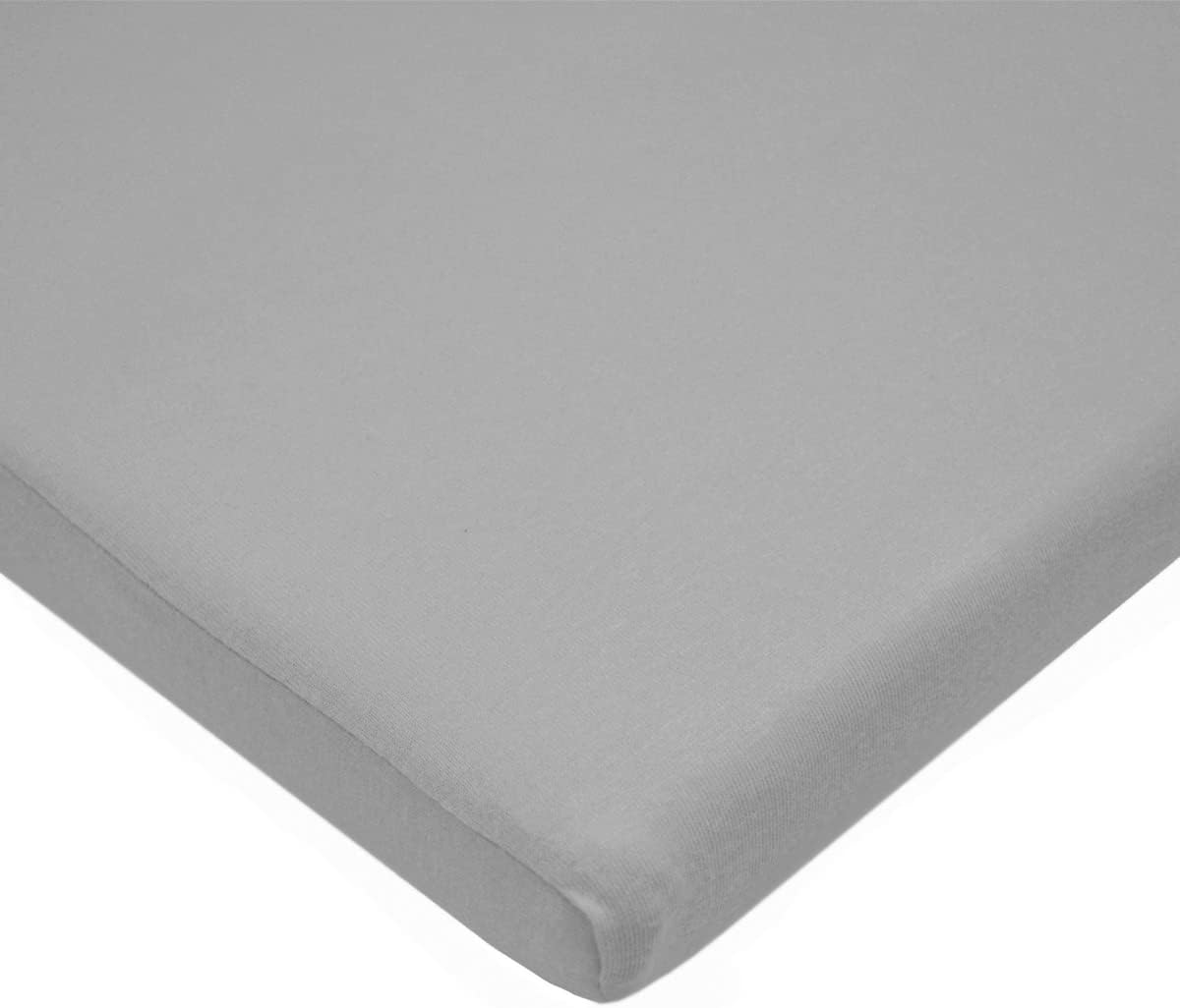 American Baby Company 3 Pack 100% Natural Cotton Fitted Cradle/Bassinet Sheets 36" x 18" - Soft, Breathable & Hypoallergenic Bed Sheets, Blue/Gray/White, Neutral for Boys & Girls