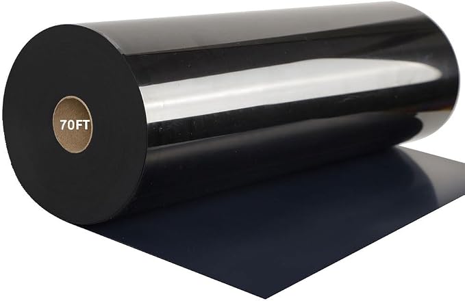 FUNKAKA Black HTV Heat Transfer Vinyl Rolls, Adhesive Vinyl