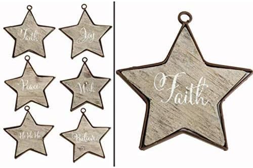 DERAYEE 100 Pcs Unfinished Wooden Stars Ornaments