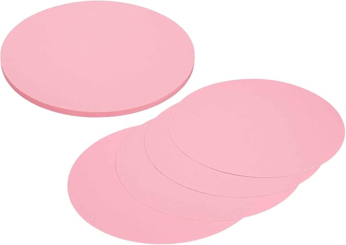 MECCANIXITY 24 Pcs Circle Card Stock, 9.8 Inch Round Cutouts Paper Thick