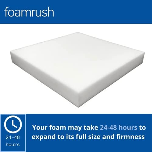 FoamRush 1" x 36" x 36" Premium Quality Upholstery Foam Cushion High Density