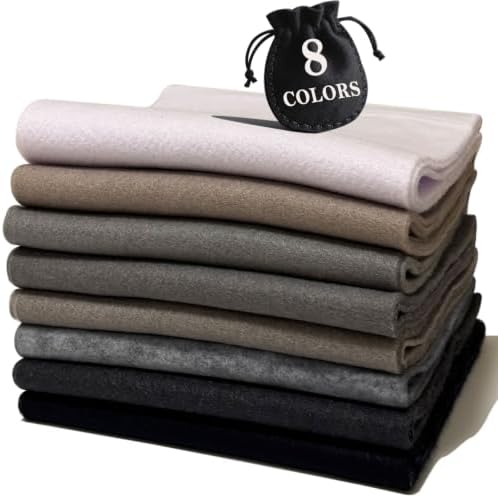 Black White Grey 8 Assorted Soft Felt Sheets Fabric 8'' x 36'' 1.6mm Thick |