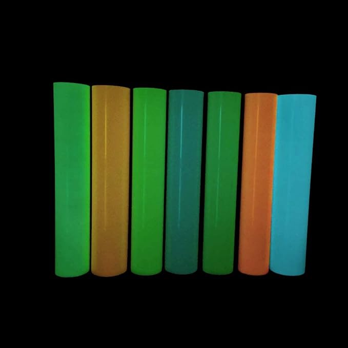 guangyintong Glow in The Dark Heat Transfer Vinyl Rolls, PU Elastic HTV Vinyl