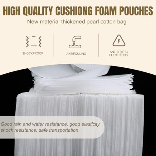 50 Pack 12'' x14'' 1MM Cushion Foam Pouches