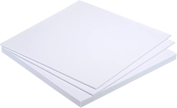 MECCANIXITY EVA Foam Sheets White 9.8 Inch x 9.8 Inch 3mm Thick Crafts Foam