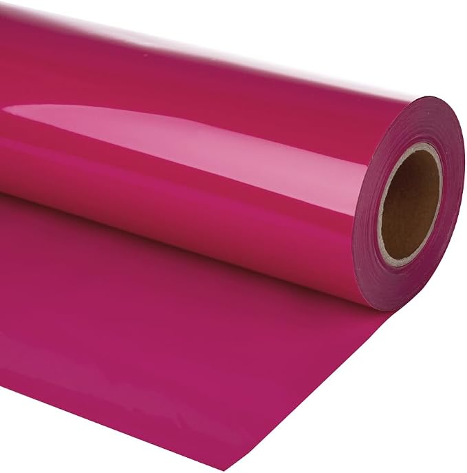 guangyintong Heat Transfer Vinyl Rose Red HTV Rolls, Matte Surface PU Material