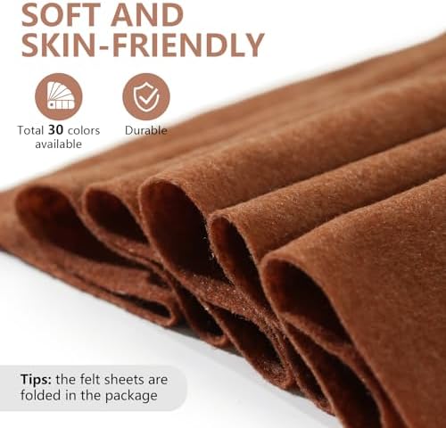 1.4mm Felt Fabric 36'' X 36'' Large Felt Sheets Soft Craft Felt by The Yard