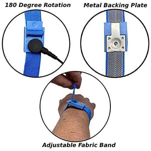 RubberStat Dual Layer ESD Compliant Workstation Rubber Table Mat Kit, Soldering, Cell Phone Repair, with Wrist Strap Set and Ground Cord - 30"x72" Green