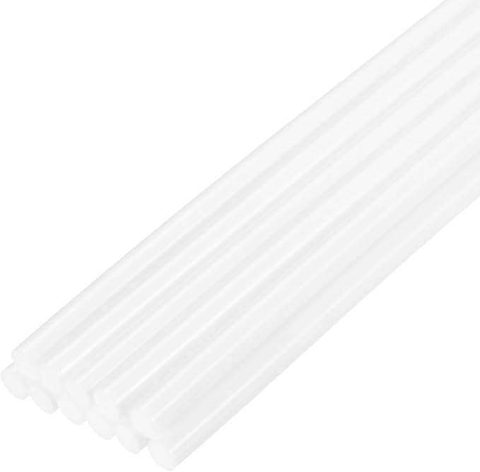 uxcell Mini Hot Glue Sticks for Glue Gun 7mm x 200mm Milky White 12pcs