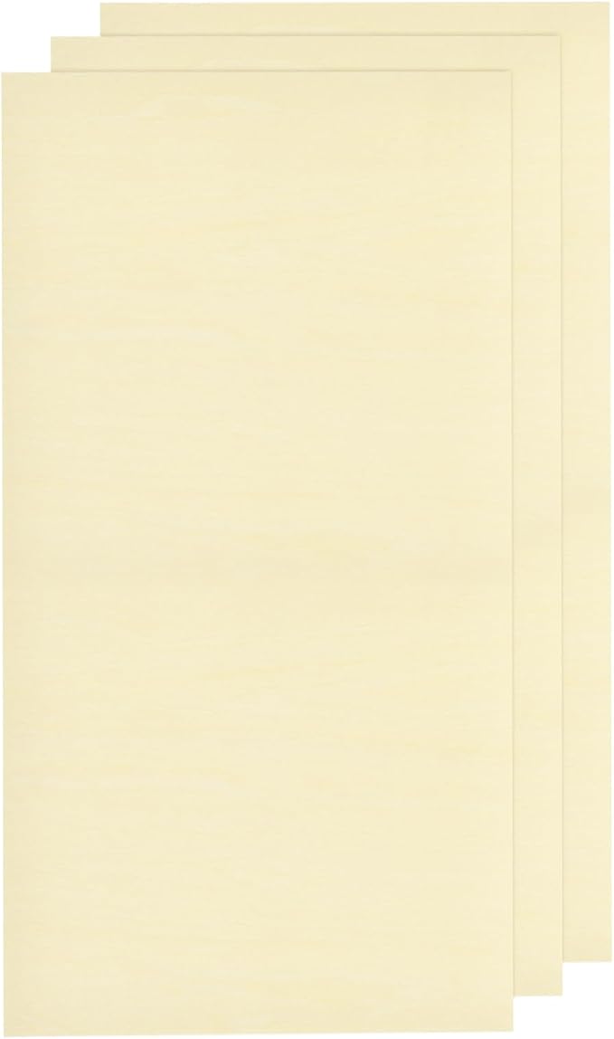 MECCANIXITY 3pcs Basswood Sheets 12 x 8 x 1/16 Inch Unfinished Wood Boards