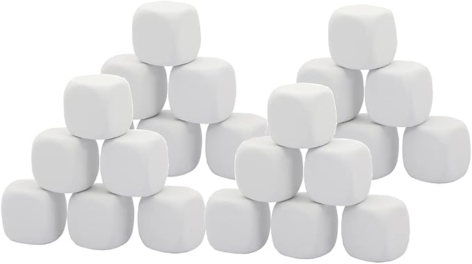 White EVA Foam Dices for Kids Graffiti, Building Blocks, Creative Painting