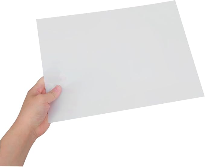PRETYZOOM 10pcs Milky Translucent Pet Plastic Craft Sheets Blank Stencil
