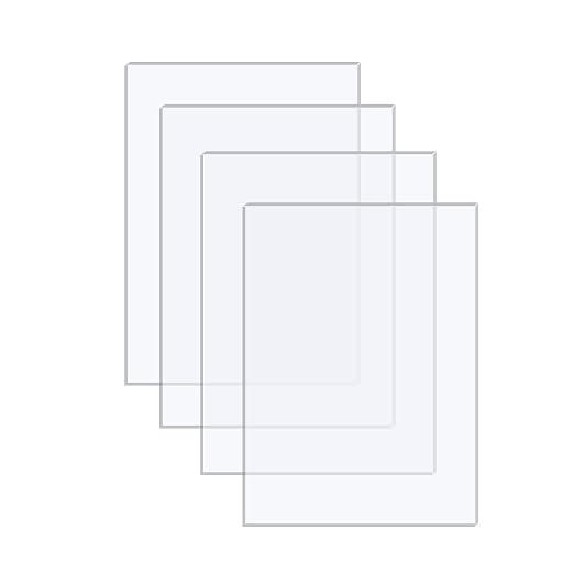 4 Pack 5x7 1/8" Clear Plexiglass Sheets