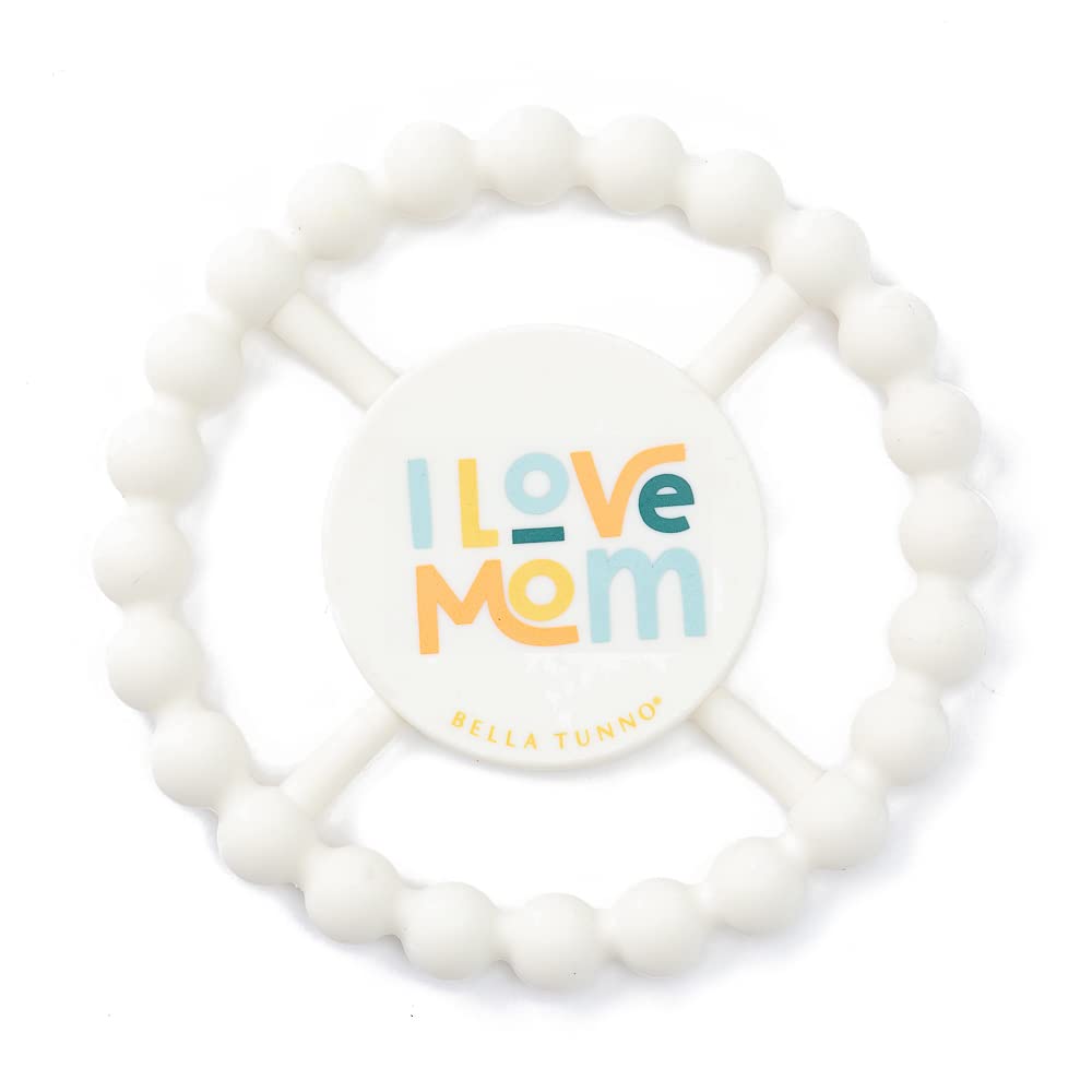 Baby Teether by Bella Tunno, Silicone Teethers for Babies 3-6 Months, 6-12 Months, Baby Toys, Pacifier, Teething Relief, Boys, Girls, I Love Mom