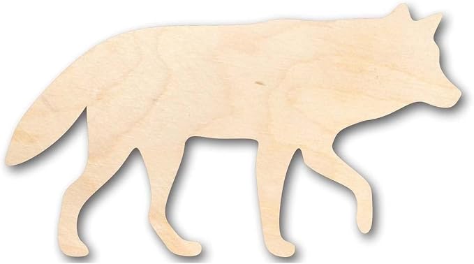 Unfinished Wood Wolf Shape Animal Wildlife Craft up to 46" DIY 7" / 1/8"