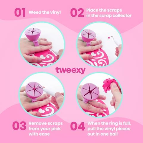 tweexy Craft Vinyl Weeding Scrap Collector Ring | Weeding Tools
