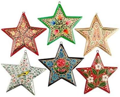 DERAYEE 100 Pcs Unfinished Wooden Stars Ornaments