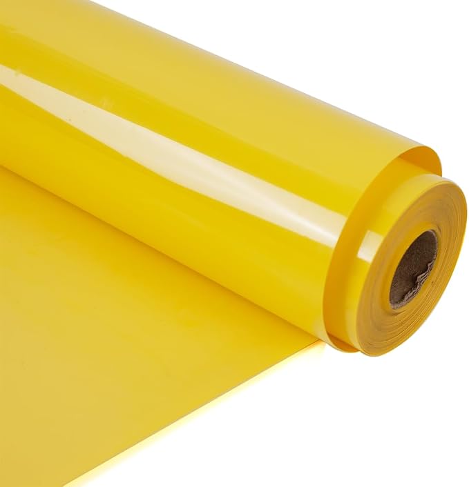 RENLITONG Yellow Iron on Vinyl 12Inch by 13ft Roll Heat Transfer Vinyl
