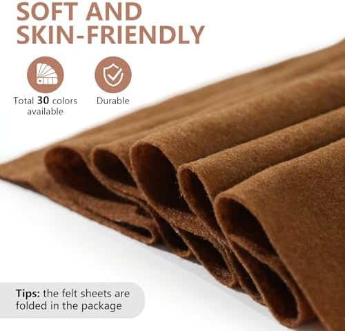 1.4mm Felt Fabric 36'' X 36'' Large Felt Sheets Soft Craft Felt by The Yard