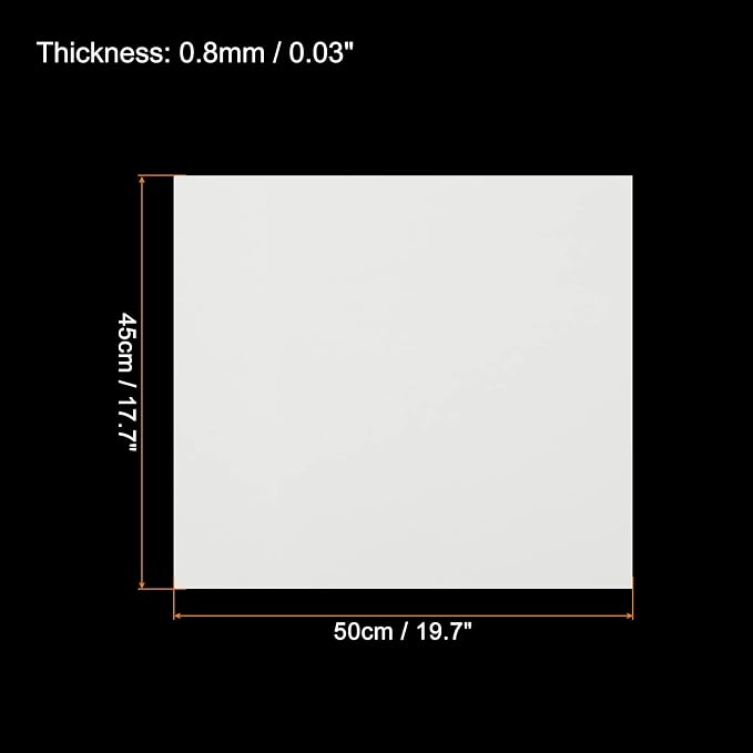 MECCANIXITY EVA Foam Sheets White 19.7 Inch x 17.7 Inch 0.8mm Thick Crafts Foam