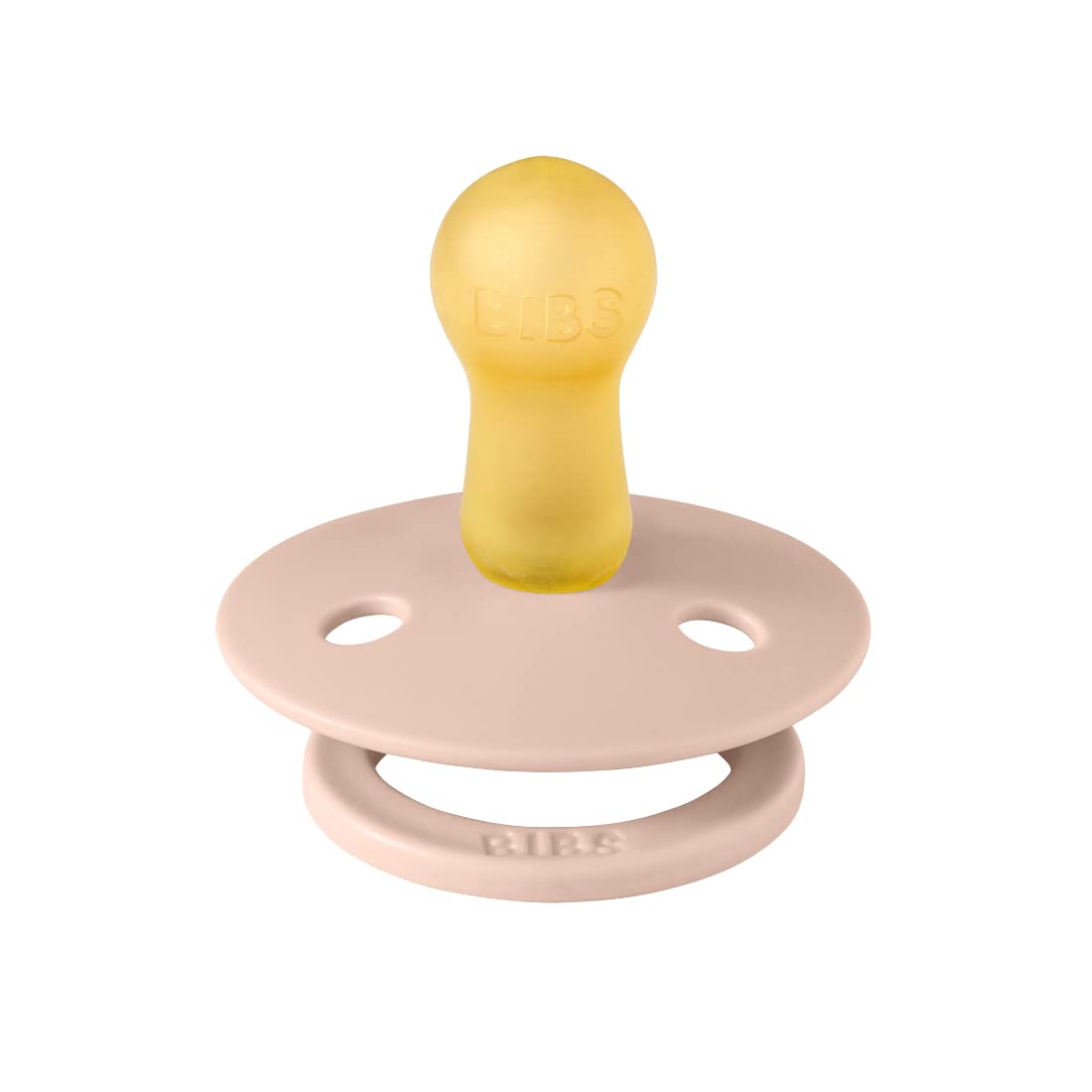 BIBS Pacifiers Colour Collection | Natural Rubber Baby Pacifier | Set of 2 BPA-Free Soothers | Made in Denmark | 6+ Months (Pack of 2) | Blush/Ivory