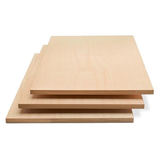 Baltic Birch Plywood 12 x 20 x 1/2 Inch - 12 mm Craft Wood