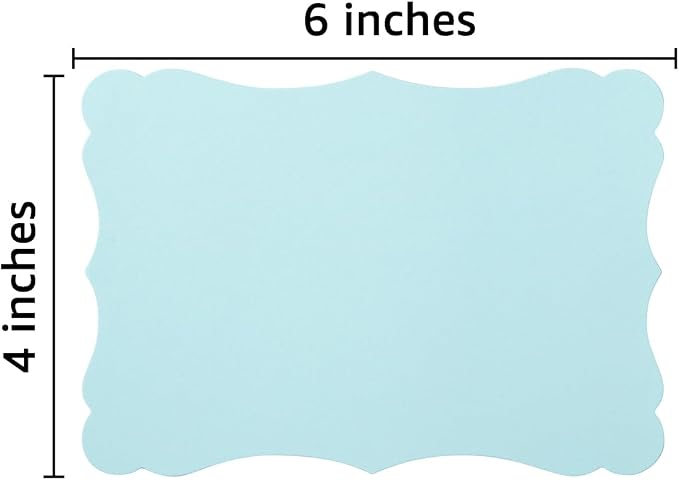 50 Pack Blank Kraft Greeting Cards, Light Blue, 4x6IN | Thick Cardstock Paper