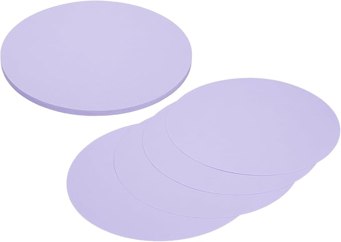 MECCANIXITY 24 Pcs Circle Card Stock, 8.3 Inch Round Cutouts Paper Thick