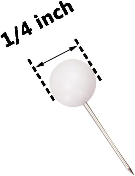 Tupalizy 100PCS 1/4 Inch Small Round Head Map Tacks Pins