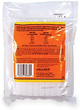 Gorilla Hot Glue Sticks, Full Size, Bonds: Wood, and More