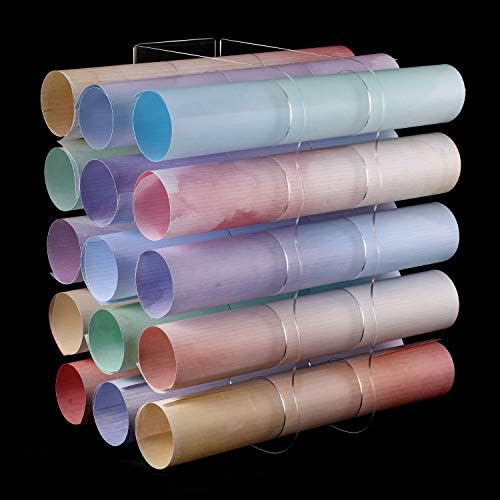 Outus Vinyl Storage Rack Acrylic 15 Holes Vinyl Roll Holder Craft Paper Storage