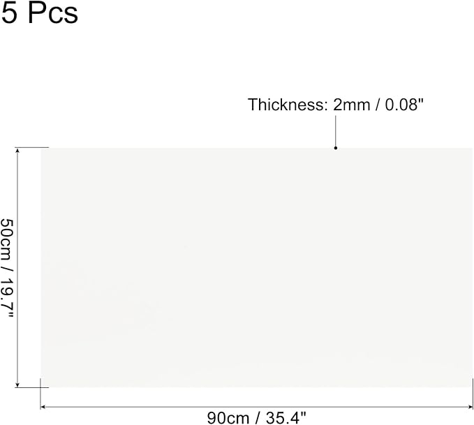 MECCANIXITY EVA Foam Sheets White 35.4 Inch x 19.7 Inch 2mm Thick Crafts Foam