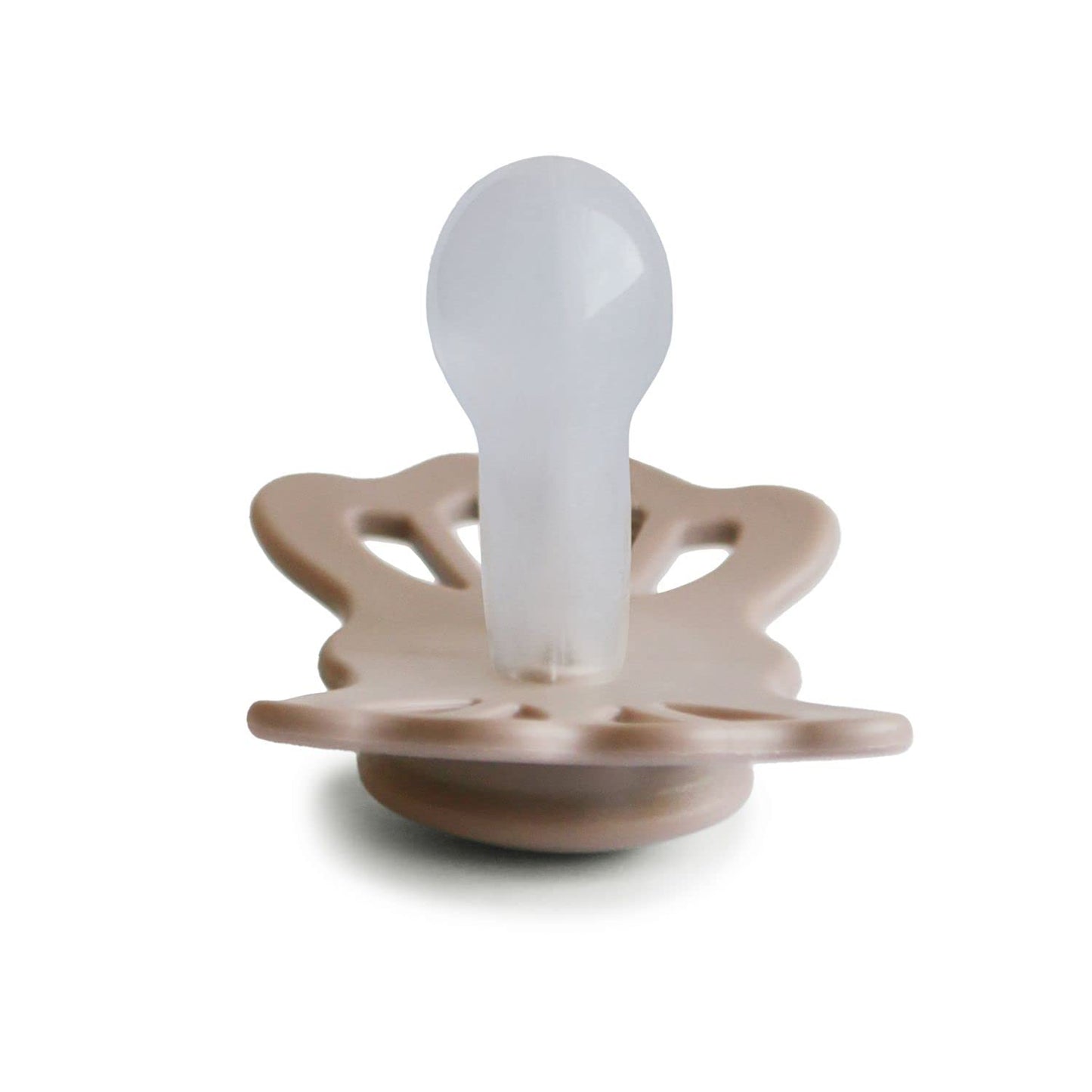 FRIGG Lucky Symmetrical SilkySoft Silicone Baby Pacifier | Made in Denmark | BPA-Free (Pale Daffodil/Silky Satin, 6-18 Months)