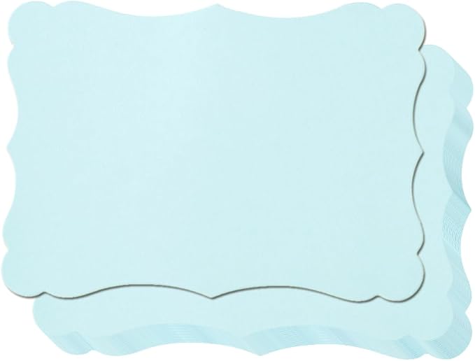 50 Pack Blank Kraft Greeting Cards, Light Blue, 5x7IN | Thick Cardstock Paper