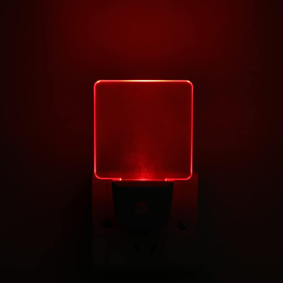 KINUR Red Night Light,2 Pack LED Night Lights Plug into Wall with Dusk to Dawn sensors, Plug in Night Lights for Kids Room, Bedroom, Bathroom, Baby Nursery,Stair Lights, Hallway Light, Daylight