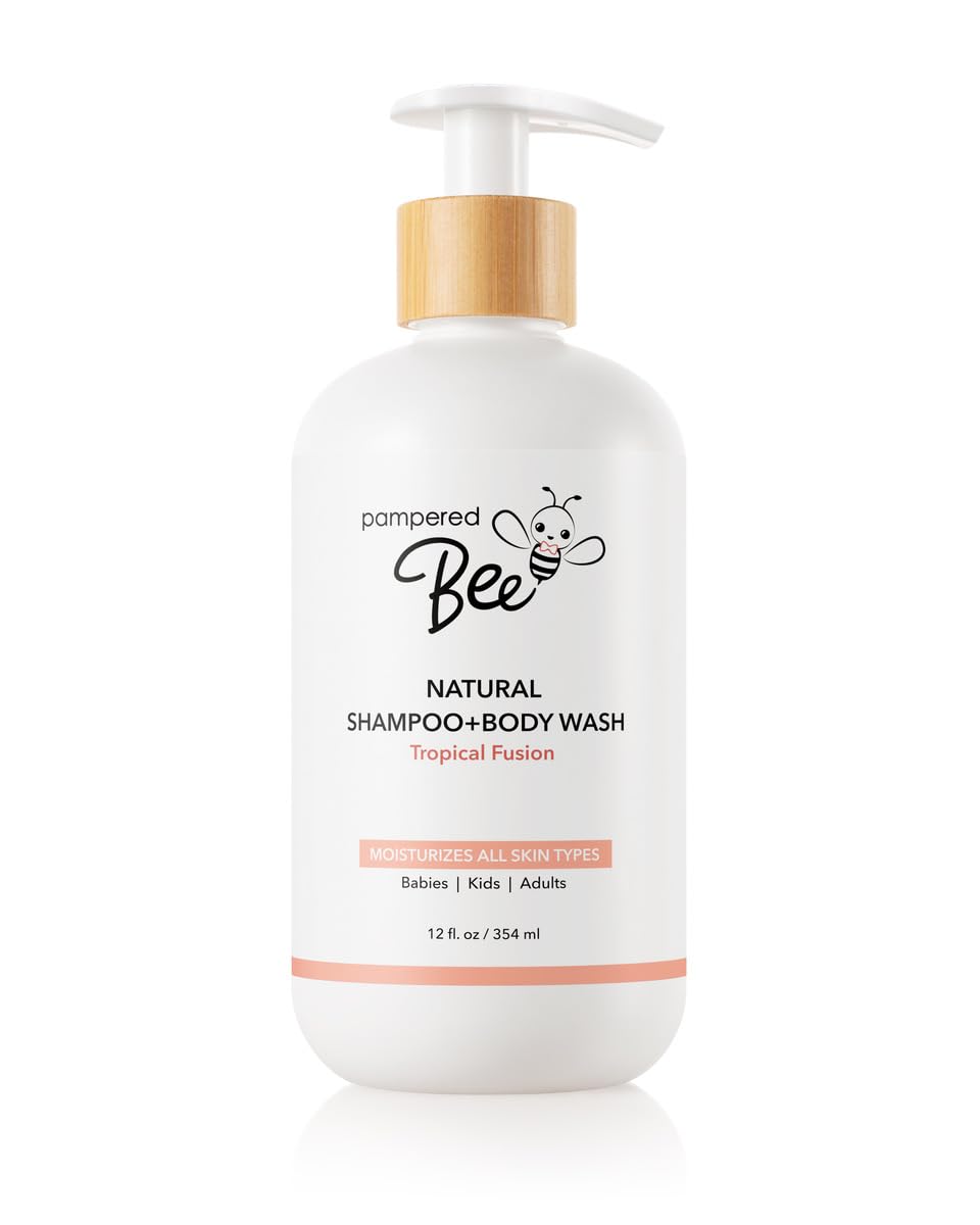 Shampoo & Body Wash (Tropical Fusion), 2-in-1 Natural Formula for Newborns, Toddlers and Kids, 12 oz