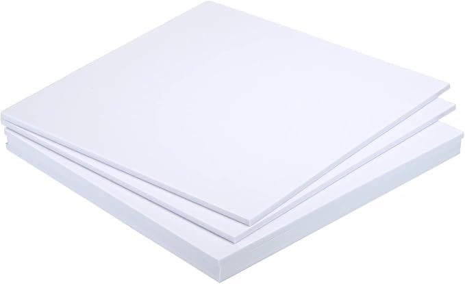 MECCANIXITY EVA Foam Sheets White 9.8 Inch x 9.8 Inch 5mm Thick Crafts Foam