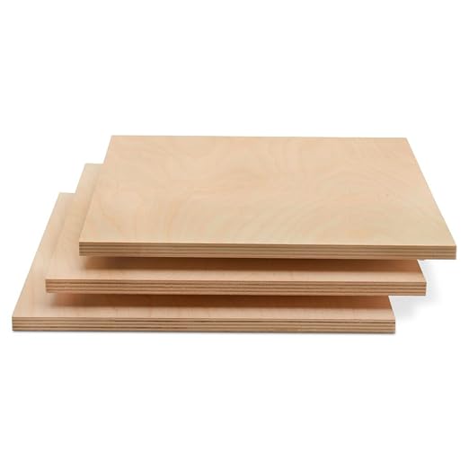 Baltic Birch Plywood 12 x 12 x 1/2 Inch - 12 mm Craft Wood