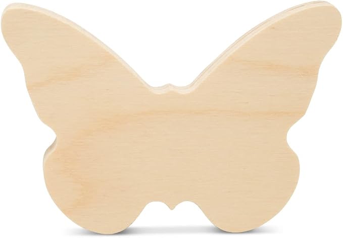 Chunky Butterfly Cutout 4-inch, 1/2 inch Thick, Unfinished Wood Crafts