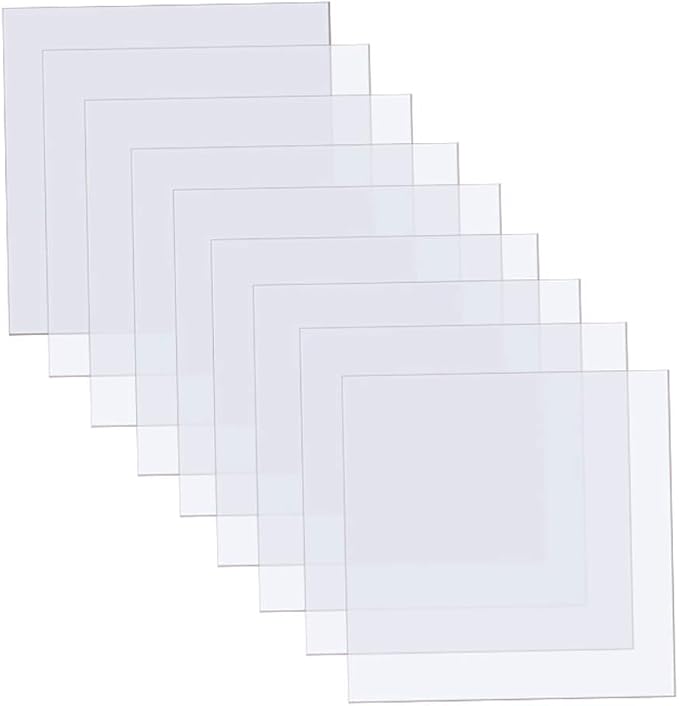 15 Pack 6 mil Blank Mylar Stencil Sheets | 12 x 12 Inch Clear Blank Plastic