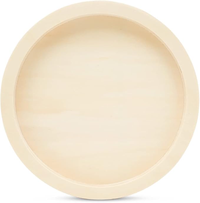 Circle Wood Panel 12-1/8 inch Diameter, Unfinished Wooden Trays