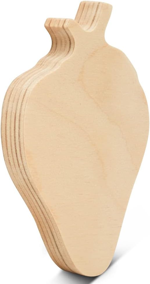 Chunky Strawberry Cutout 4-inch, 1/2 inch Thick, by Woodpeckers