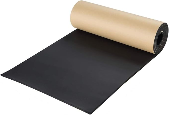 NATGAI Sponge Neoprene with Adhesive Foam Rubber Sheet 1/4” Thick X 12” Wide X
