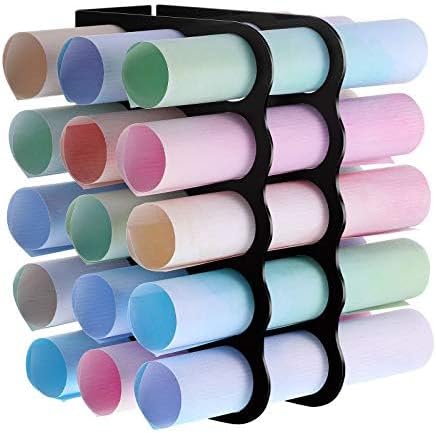 Outus Vinyl Storage Rack Acrylic 15 Holes Vinyl Roll Holder Craft Paper Storage