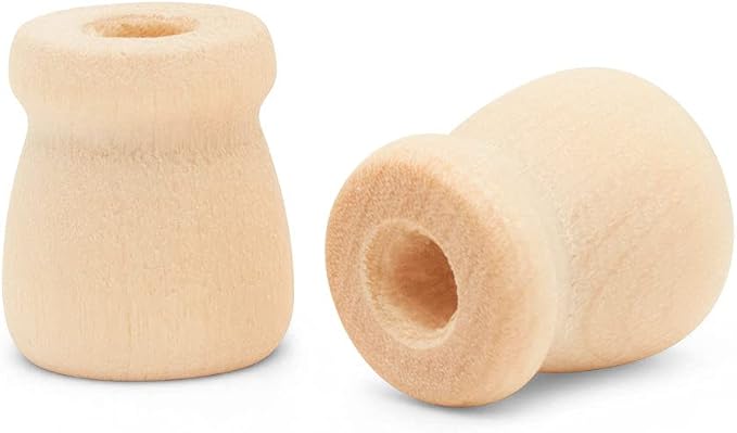 Bean Pot Candle Cups, 5/8 Inch, 1/4 Inch Hole, Wood Turnings