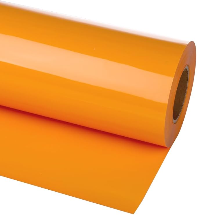 guangyintong Heat Transfer Vinyl Light Orange HTV Rolls, Matte Surface PU