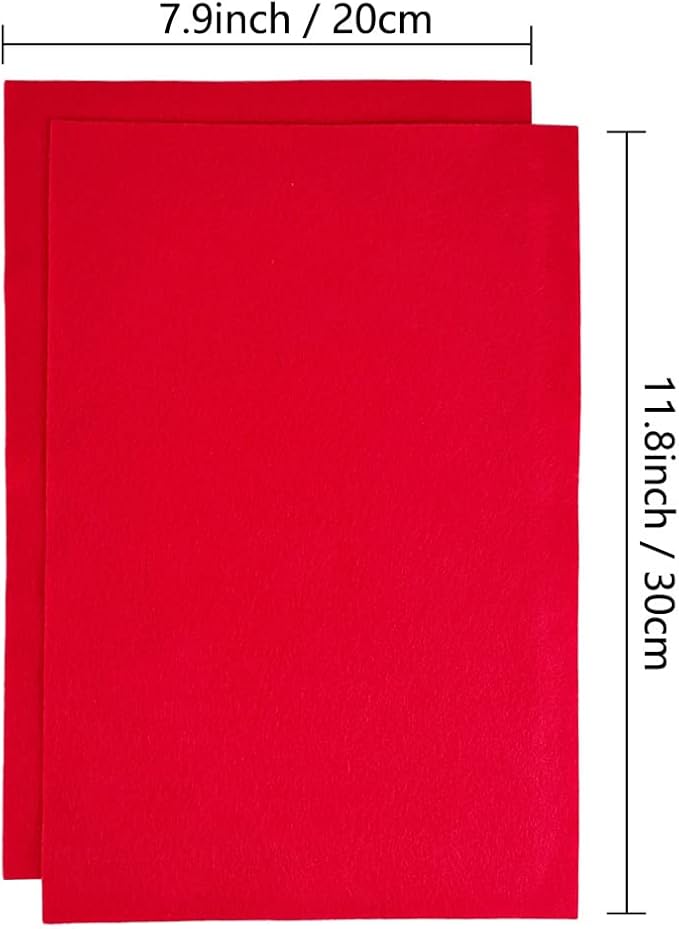 Jtnohx Color Felt, Soft Felt Sheets, 1.4mm Thick 8"x12" Handicraft Felt Fabrics