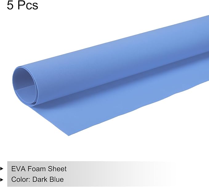 MECCANIXITY EVA Foam Sheets Dark Blue 19.7 Inch x 35.4 Inch 1mm Thick Crafts