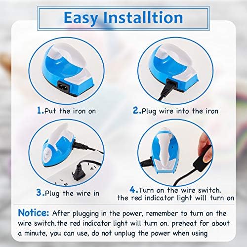 Honoson Mini Craft Iron Mini Heat Press Small Iron 3.93 x 2.36 x 2.76 in