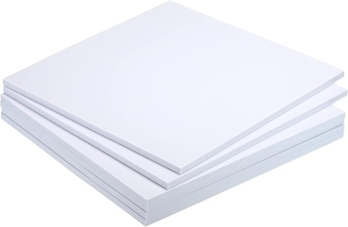 MECCANIXITY EVA Foam Sheets White 9.8 Inch x 9.8 Inch 7mm Thick Crafts Foam